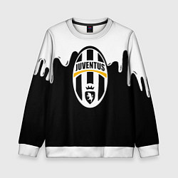 Свитшот детский Juventus капли красок, цвет: 3D-белый