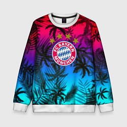 Свитшот детский Бавария Мюнхен неон тропики, цвет: 3D-белый