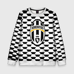 Свитшот детский Juventus геометрия черно белая, цвет: 3D-белый