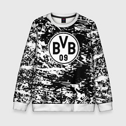 Свитшот детский Боруссиа белые краски, цвет: 3D-белый