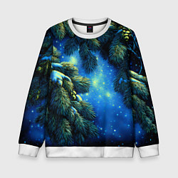 Детский свитшот Новогодние ветки елки