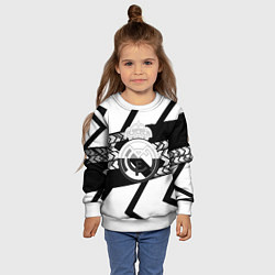 Свитшот детский Реал Мадрид краски полосы, цвет: 3D-белый — фото 2