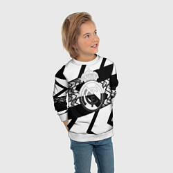 Свитшот детский Реал Мадрид краски полосы, цвет: 3D-белый — фото 2