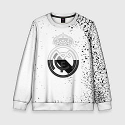 Детский свитшот Реал Мадрид черно белые краски