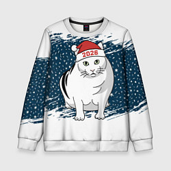 Свитшот детский Кот Бендер - 2026, цвет: 3D-белый
