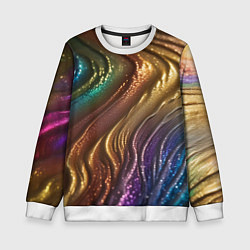 Свитшот детский Сморщенные складочки жидкости, цвет: 3D-белый