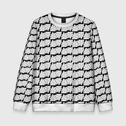 Свитшот детский Символы валькнут как защитная кольчуга, цвет: 3D-белый