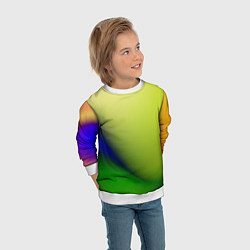 Свитшот детский The color is multicolored, цвет: 3D-белый — фото 2