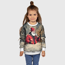 Свитшот детский Санта с капучино, цвет: 3D-белый — фото 2