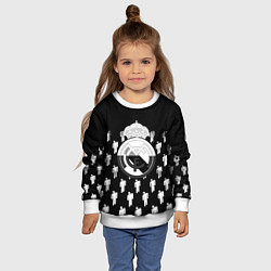 Свитшот детский Реал Мадрид люди краски, цвет: 3D-белый — фото 2