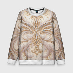 Детский свитшот Перламутровый орнамент с перьями