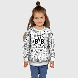 Свитшот детский Borussia game pattern, цвет: 3D-белый — фото 2