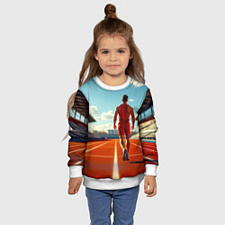 Свитшот детский Путь к победе, цвет: 3D-белый — фото 2