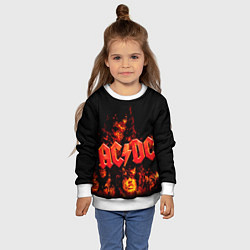 Свитшот детский AC/DC Flame, цвет: 3D-белый — фото 2