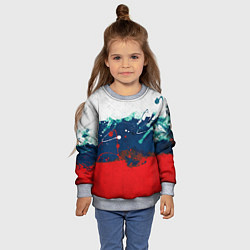 Свитшот детский Триколор РФ, цвет: 3D-меланж — фото 2