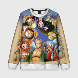 Свитшот детский One Piece, цвет: 3D-белый