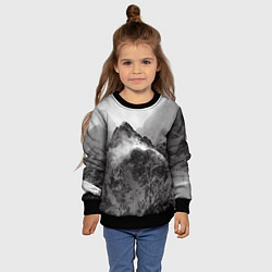 Свитшот детский Горы, цвет: 3D-черный — фото 2