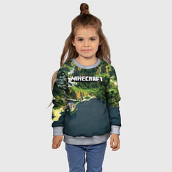 Свитшот детский Minecraft Location, цвет: 3D-меланж — фото 2