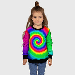 Свитшот детский Tie dye, цвет: 3D-черный — фото 2