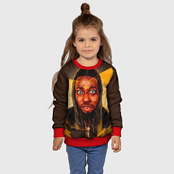 Свитшот детский Wu-Tang Clan Face, цвет: 3D-красный — фото 2