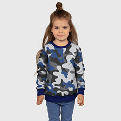 Свитшот детский Зимний камуфляж, цвет: 3D-синий — фото 2