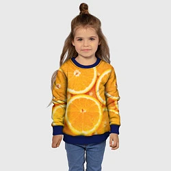 Свитшот детский Апельсин, цвет: 3D-синий — фото 2