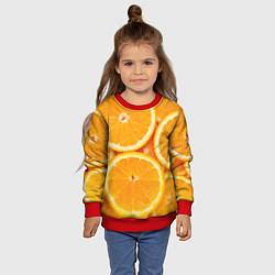 Свитшот детский Апельсин, цвет: 3D-красный — фото 2