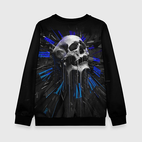 Детский свитшот Череп / 3D-Черный – фото 2