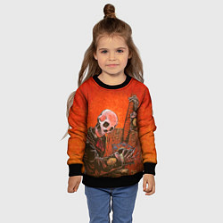 Свитшот детский Скелет с гитарой, цвет: 3D-черный — фото 2