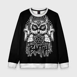 Свитшот детский BMTH Owl, цвет: 3D-белый