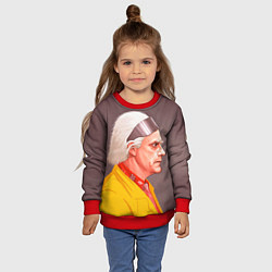 Свитшот детский Доктор Браун, цвет: 3D-красный — фото 2