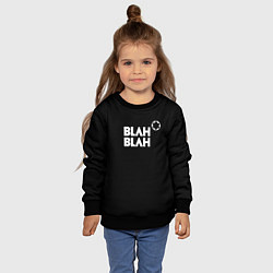 Свитшот детский Blah-blah, цвет: 3D-черный — фото 2