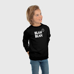 Свитшот детский Blah-blah, цвет: 3D-черный — фото 2
