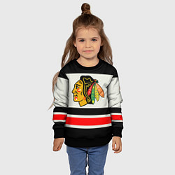 Свитшот детский Chicago Blackhawks, цвет: 3D-черный — фото 2