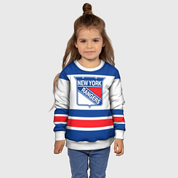 Свитшот детский New York Rangers, цвет: 3D-белый — фото 2