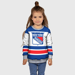 Свитшот детский New York Rangers, цвет: 3D-меланж — фото 2