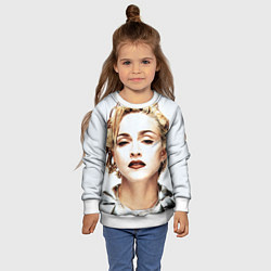 Свитшот детский Мадонна, цвет: 3D-белый — фото 2