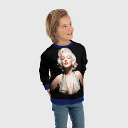 Свитшот детский Мерлин Монро 2, цвет: 3D-синий — фото 2