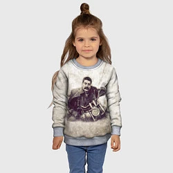 Свитшот детский Сталин байкер, цвет: 3D-меланж — фото 2