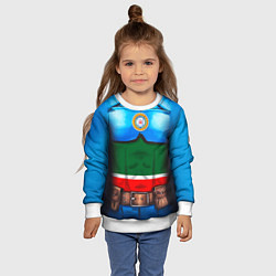 Свитшот детский Капитан Чечня, цвет: 3D-белый — фото 2