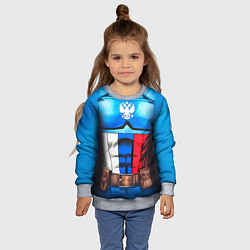 Свитшот детский Капитан Россия, цвет: 3D-меланж — фото 2
