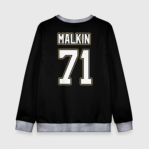 Детский свитшот Pittsburgh Penguins: Malkin / 3D-Меланж – фото 2