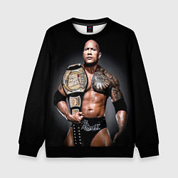Свитшот детский Dwayne Johnson, цвет: 3D-черный