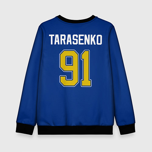 Детский свитшот St Louis Blues: Tarasenko 91 / 3D-Черный – фото 2