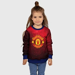 Свитшот детский Манчестер Юнайтед, цвет: 3D-синий — фото 2