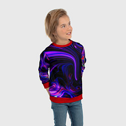 Свитшот детский Цветные разводы, цвет: 3D-красный — фото 2