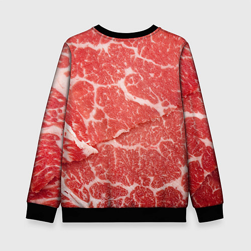 Детский свитшот Кусок мяса / 3D-Черный – фото 2