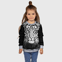 Свитшот детский Красавец тигр, цвет: 3D-меланж — фото 2