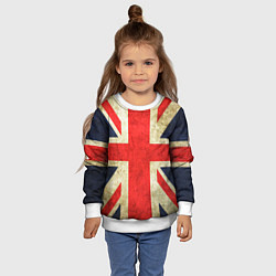 Свитшот детский Великобритания, цвет: 3D-белый — фото 2