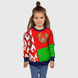 Свитшот детский Патриот Беларуси, цвет: 3D-синий — фото 2
